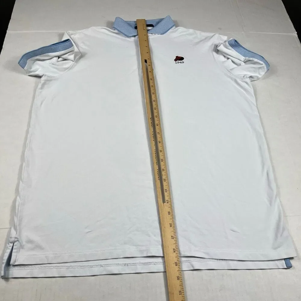 Greyson Mens Performance Golf Polo Short White Sporty Casual Preppy Comfy Top L